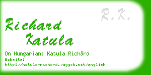 richard katula business card